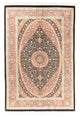 Hedvábný koberec - Ghom Silk - Premium - 154 x 101 cm - tmavě modrá