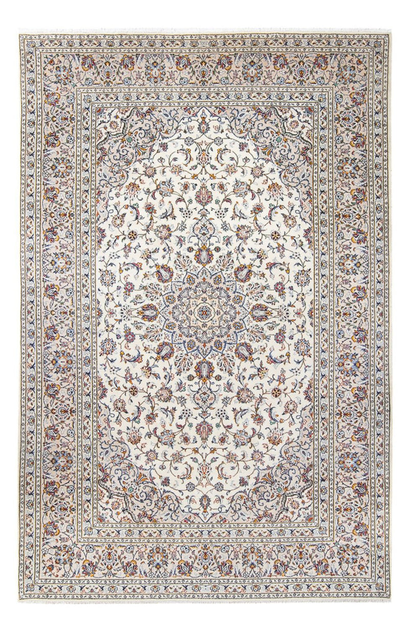 Kashan Koberec 200x307cm - Perský koberec - krémová