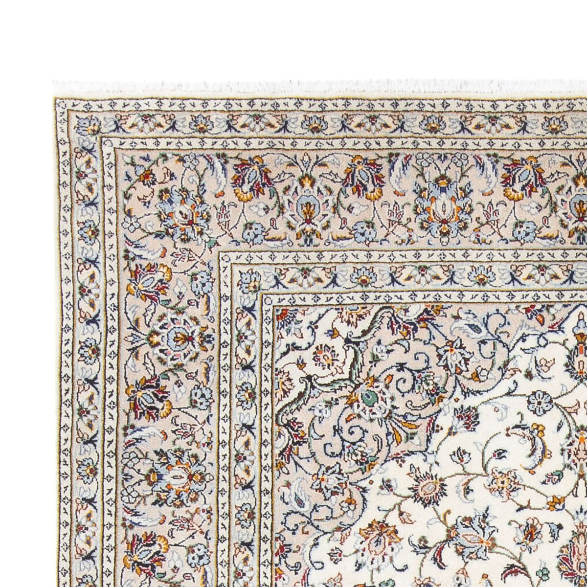 Kashan Koberec 200x307cm - Perský koberec - krémová