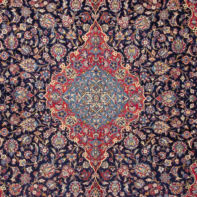 Kashan Koberec 298x410cm - Perský koberec - tmavě modrá