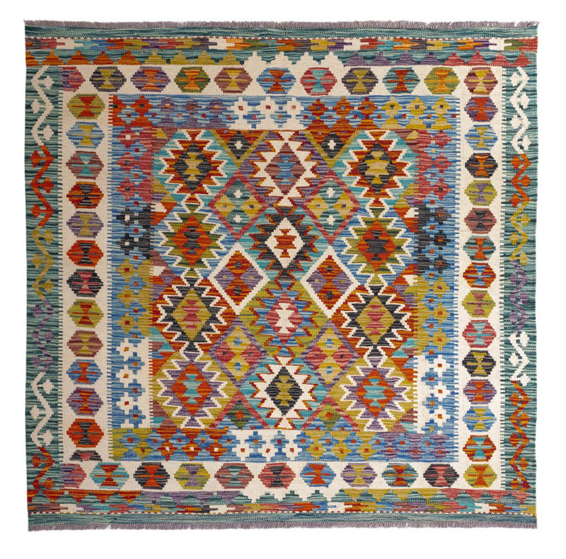 Kilim Maimana Koberec 154x154cm - Vlněný koberec