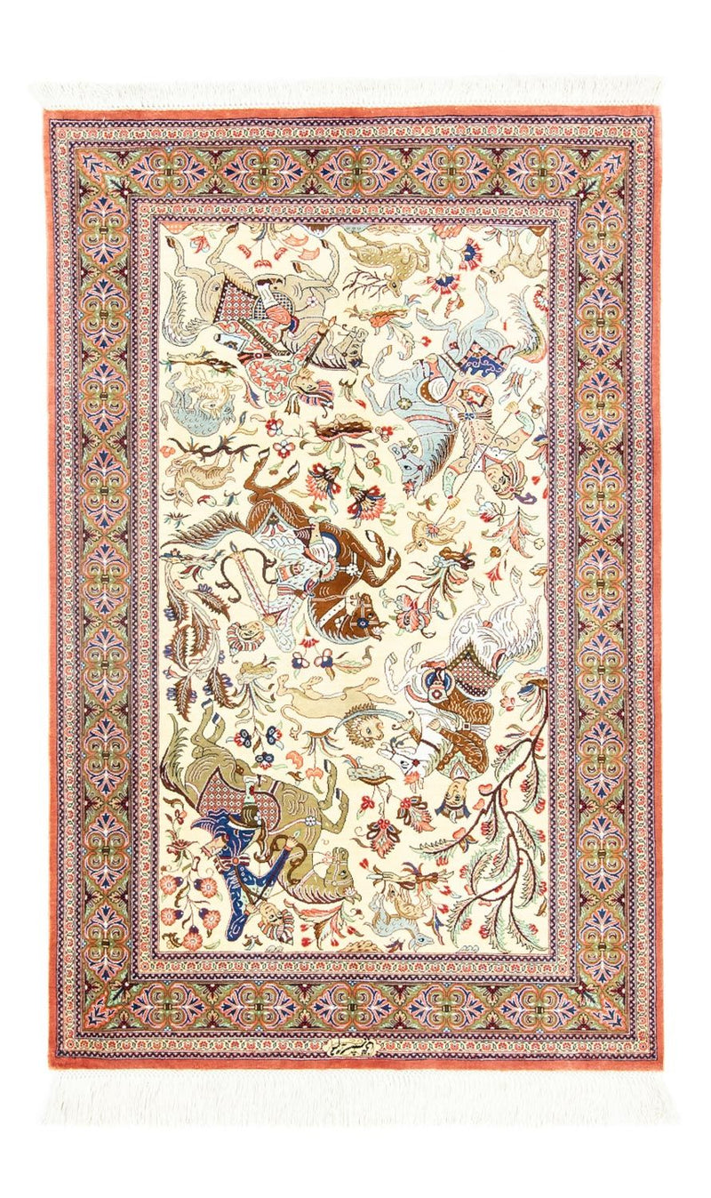 Qom hedvábí Koberec 77x121cm - Perský koberec