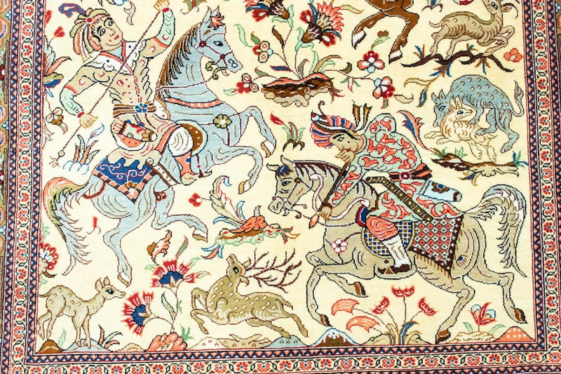 Qom hedvábí Koberec 77x121cm - Perský koberec
