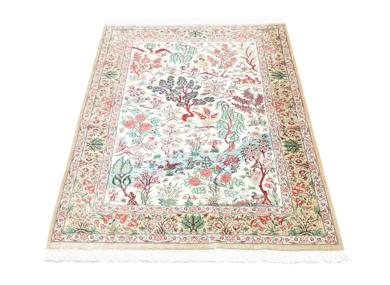 Qom hedvábí Koberec 122x80cm - Perský koberec