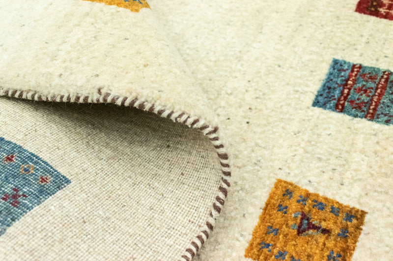 Gabbeh Koberec - Loribaft Perský - 128 x 80 cm - béžová