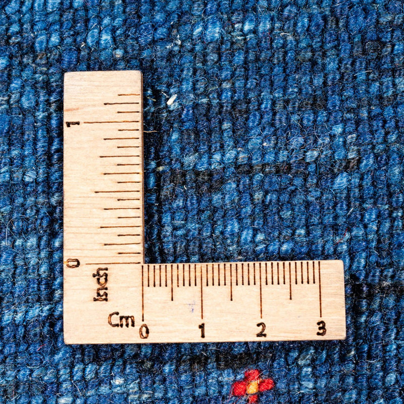 Gabbeh Koberec - Loribaft Perský - 132 x 83 cm - modrá