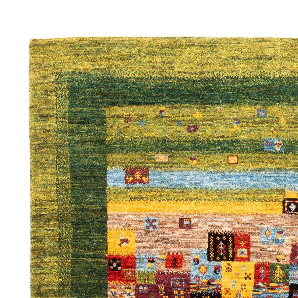 Loribaft Koberec 148x196cm - Perserteppich Wollteppich - zelená