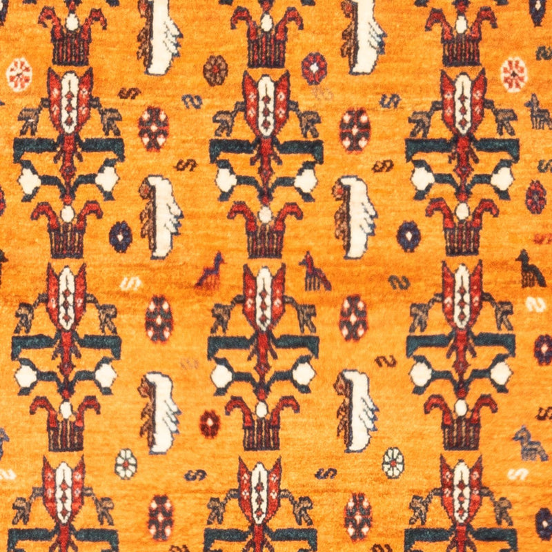 Perský Gabbeh Koberec 102x157cm - Perserteppich Wollteppich - zlatá
