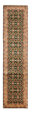 Yazd Koberec 75x304cm - Perský koberec - Běhoun / Zelená / 75 x 304 cm Běhoun