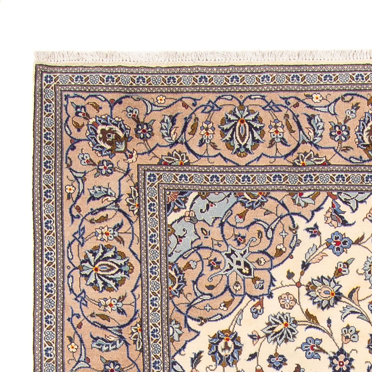 Kashan Koberec 192x306cm - Perský koberec - krémová