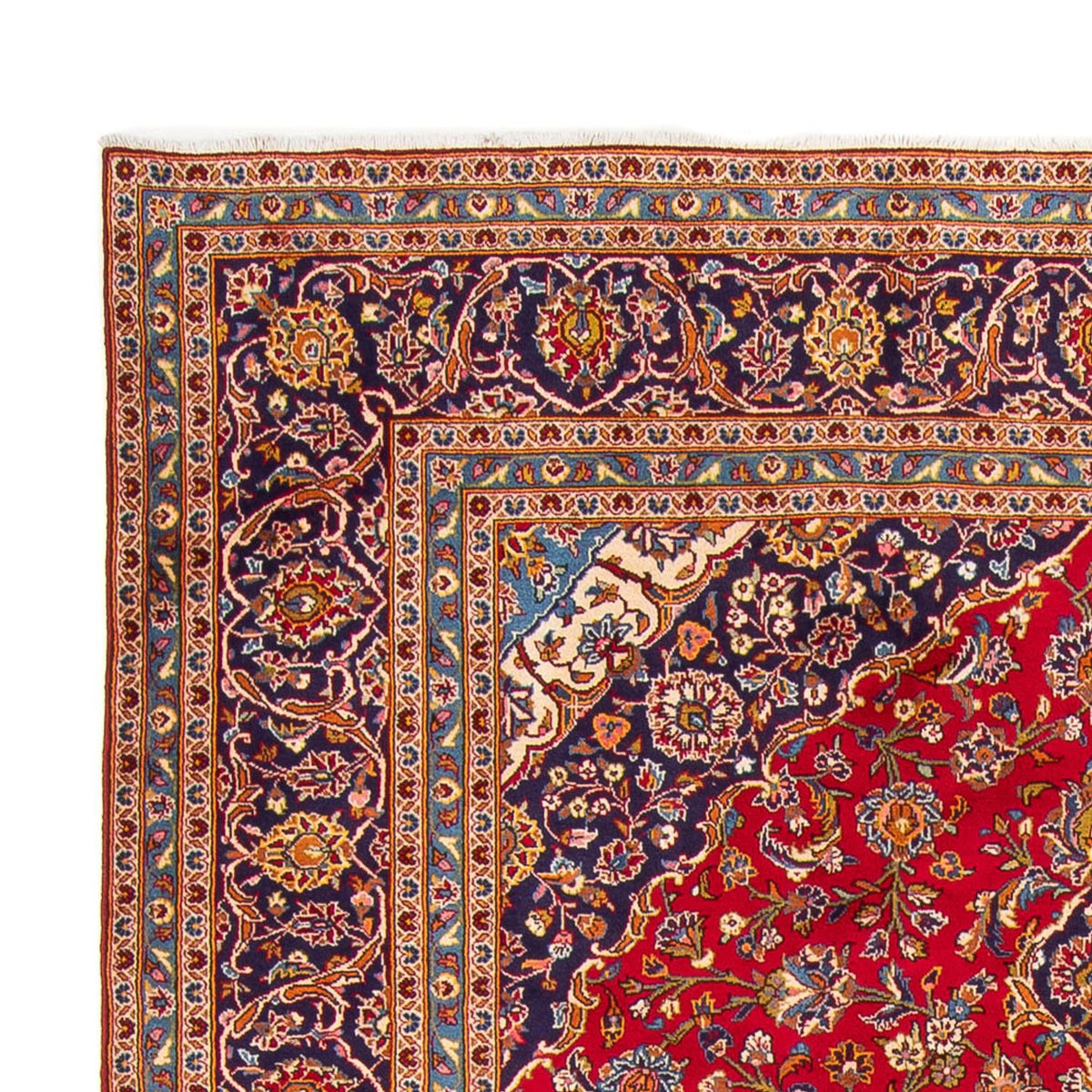 Kashan Koberec 242x343cm - Perský koberec - červená