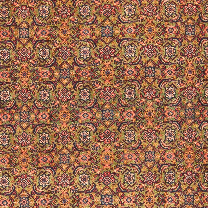 Runner Perský koberec - Tabríz - Královský - 377 x 100 cm - světle zelená