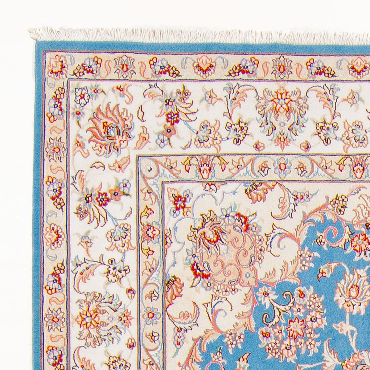 Tabriz - 50 Raj Koberec 168x244cm - Perský koberec - světle modrá