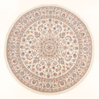 Perský koberec - Tabríz - Královský kulatý  - 199 x 197 cm - krémová – product image