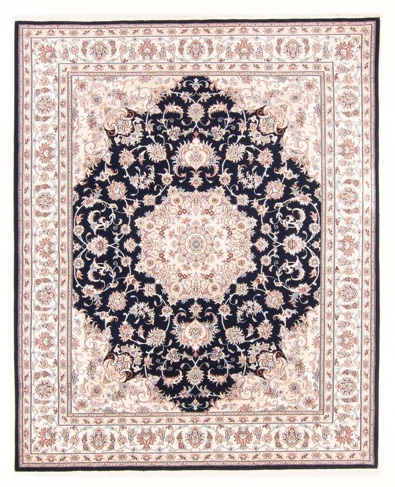 Perský koberec - Tabríz - Královský - 250 x 198 cm - tmavě modrá