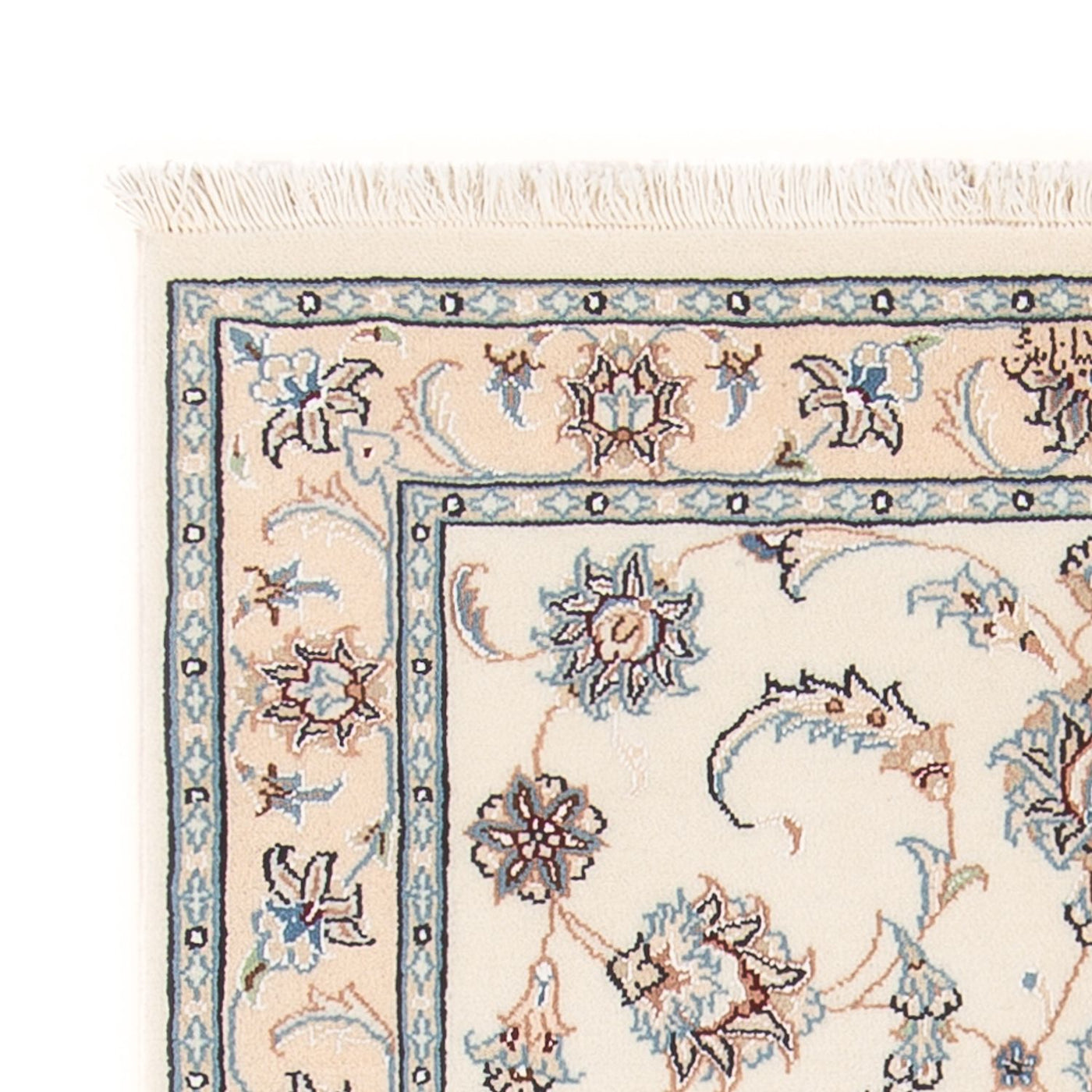 Perský koberec - Nain - Premium - 122 x 81 cm - krémová