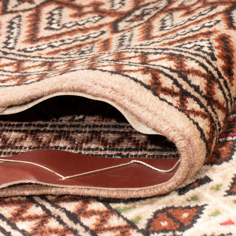 Runner Turkamanský koberec - 282 x 100 cm - krémová