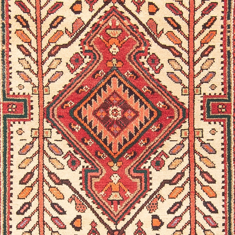 Runner Perský koberec - Nomádský - 297 x 100 cm - krémová