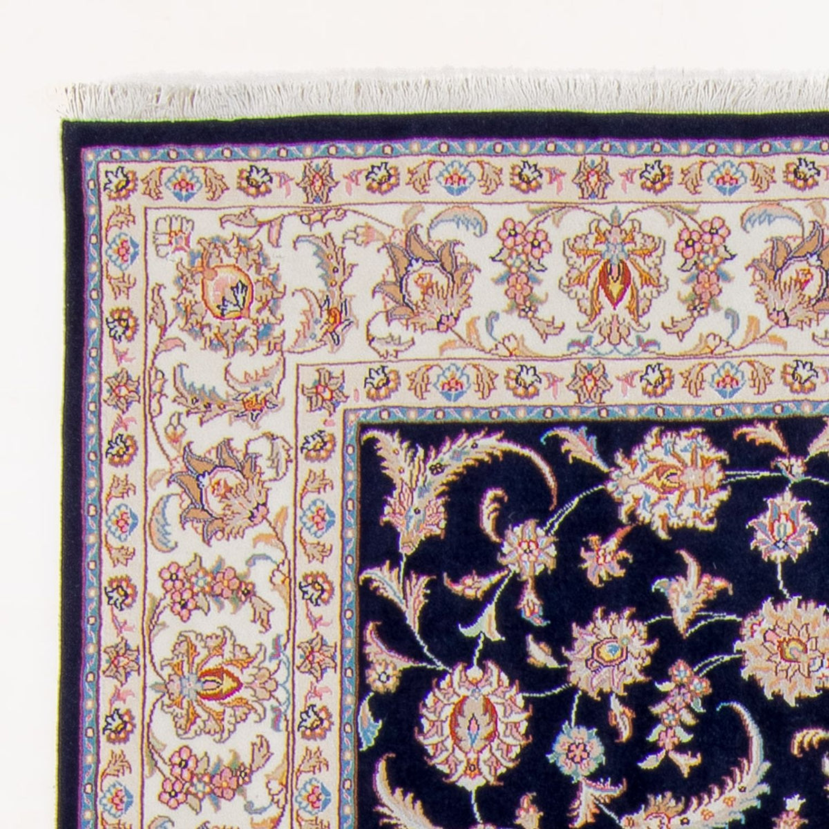 Tabriz - 50 Raj Koberec 172x240cm - Perský koberec - tmavě modrá