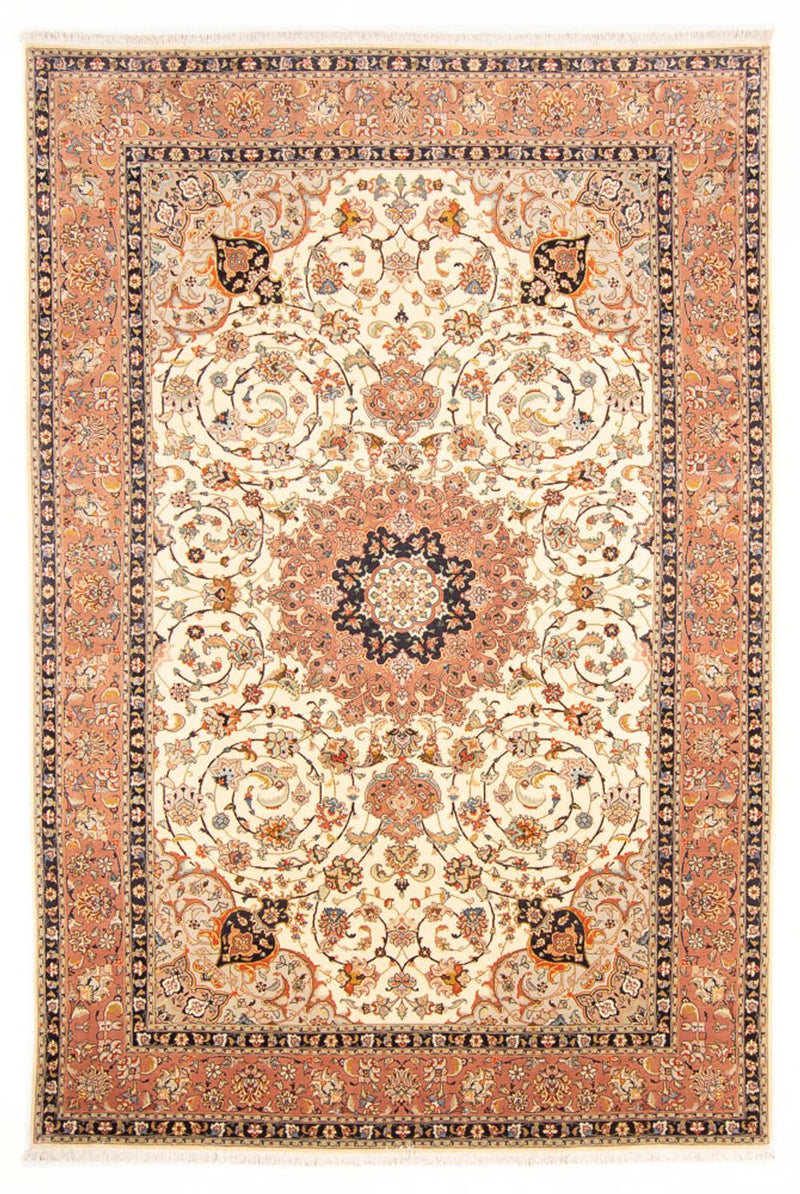 Perský koberec - Tabríz - Královský - 285 x 180 cm - krémová