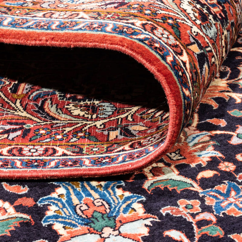 Perský koberec - Bijar čtvercový  - 250 x 248 cm - tmavě modrá