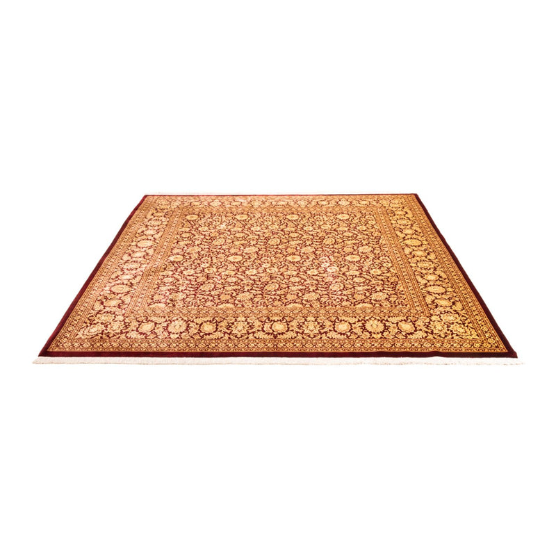 Hedvábný koberec - Ghom Silk - Premium čtvercový  - 200 x 200 cm - zlatá