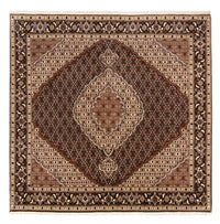 Perský koberec - Tabríz - Královský čtvercový  - 203 x 198 cm - tmavě béžová – product image