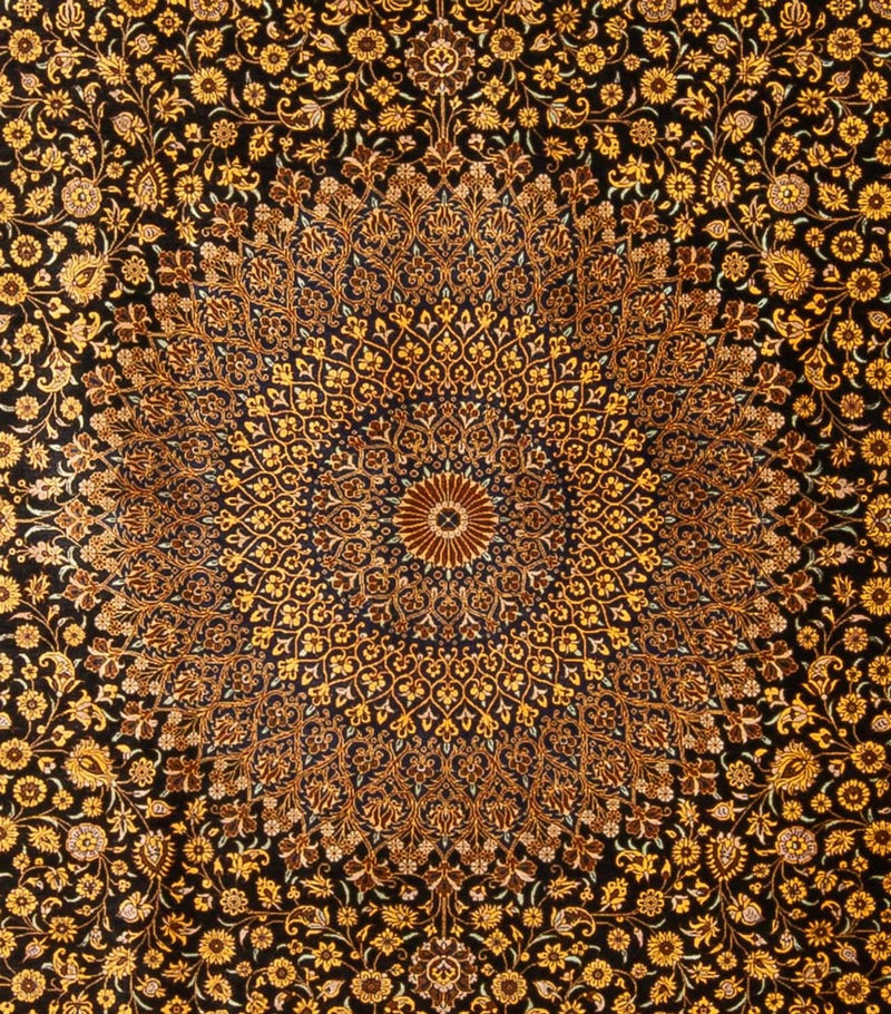 Qom hedvábí Koberec 353x242cm - Perský koberec