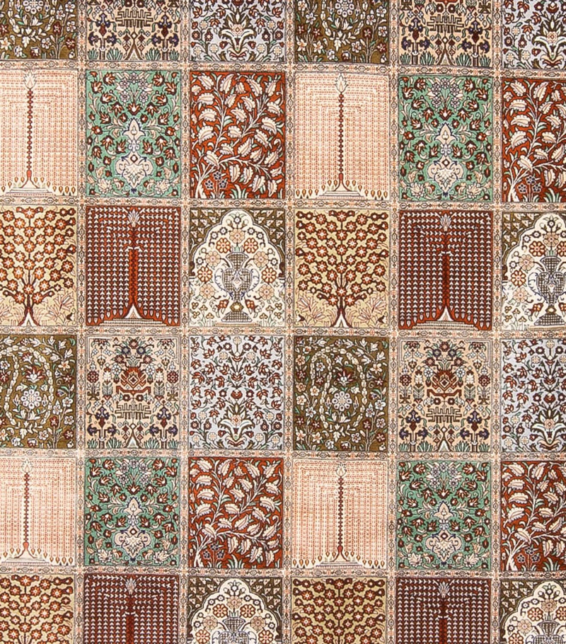 Hedvábný koberec - Ghom Silk - Premium čtvercový  - 302 x 297 cm - vícebarevné