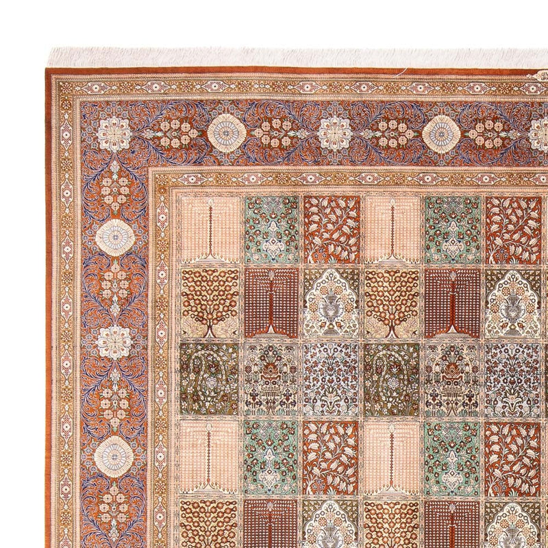 Hedvábný koberec - Ghom Silk - Premium čtvercový  - 302 x 297 cm - vícebarevné