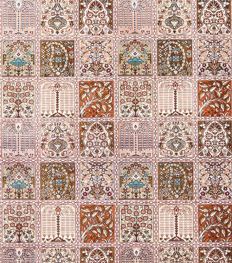 Qom hedvábí Koberec 250x250cm - Perský koberec