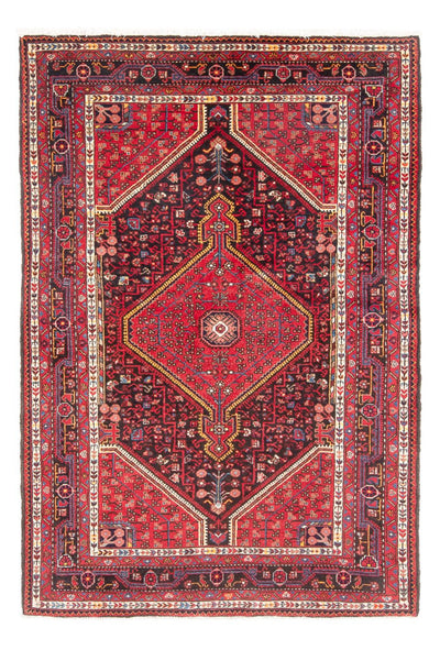 Hamadan Koberec 134x213cm - Perský koberec - světle červená