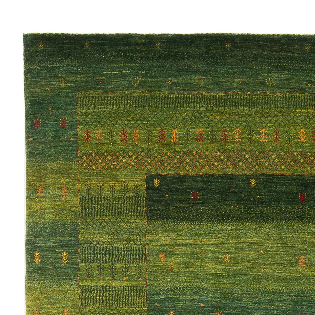 Loribaft Koberec 200x297cm - Perserteppich Wollteppich - tmavě zelená