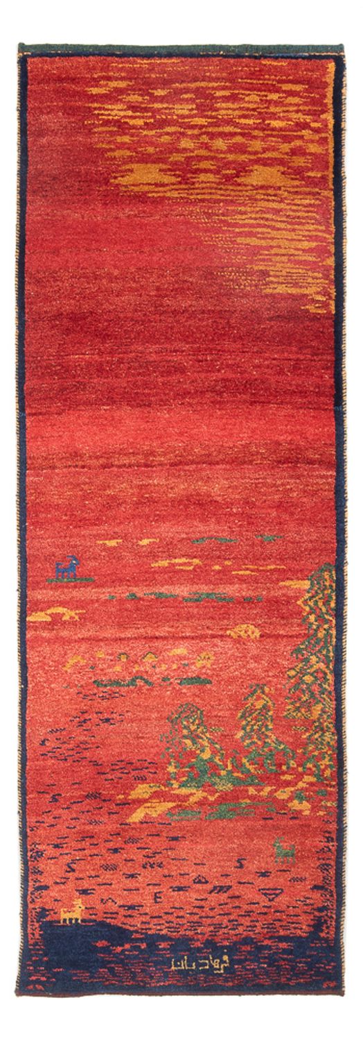 Perský Gabbeh Koberec 75x235cm - Perserteppich Wollteppich - vícebarevný