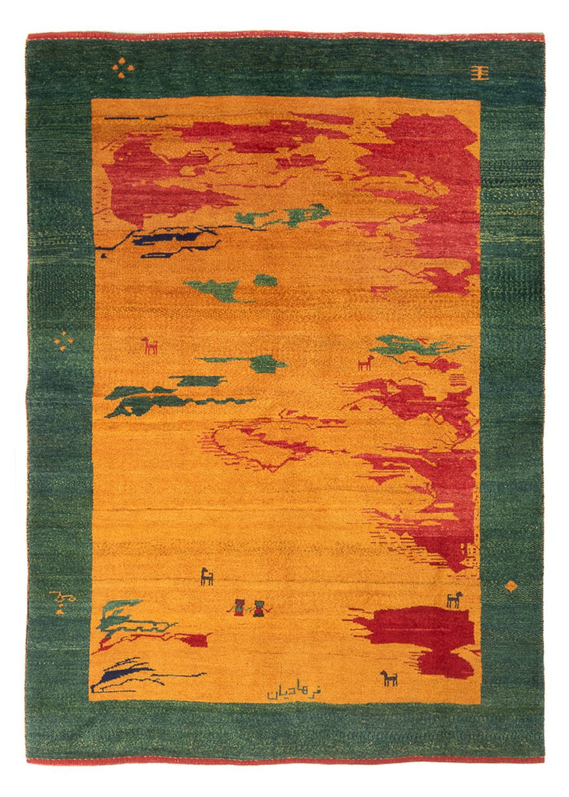 Perský Gabbeh Koberec 163x207cm - Perserteppich Wollteppich