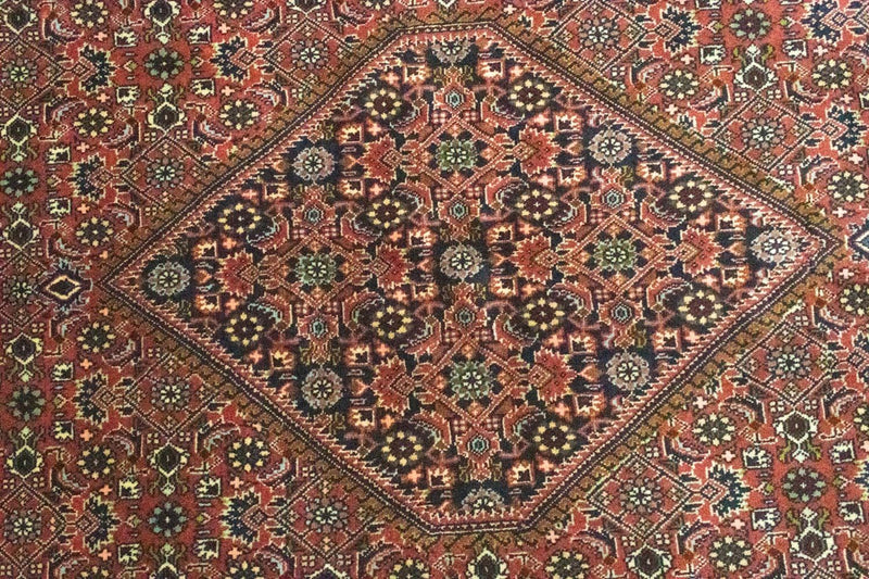 Perský koberec - Bijar - 252 x 175 cm - modrá