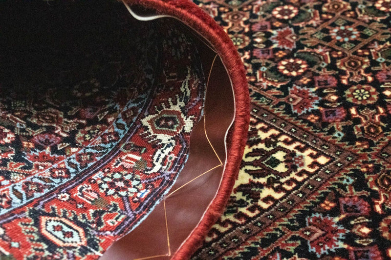 Runner Perský koberec - Bijar - 294 x 83 cm - modrá