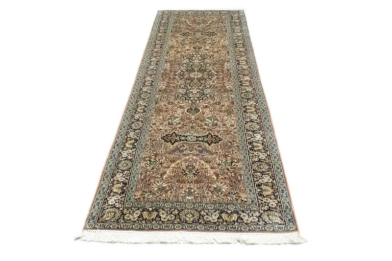 Kašmírské hedvábí Koberec 77x278cm - Orientální koberec