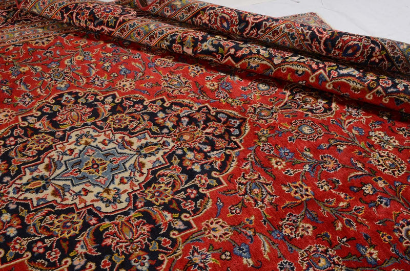 Perský koberec - Keshan - 414 x 292 cm - červená