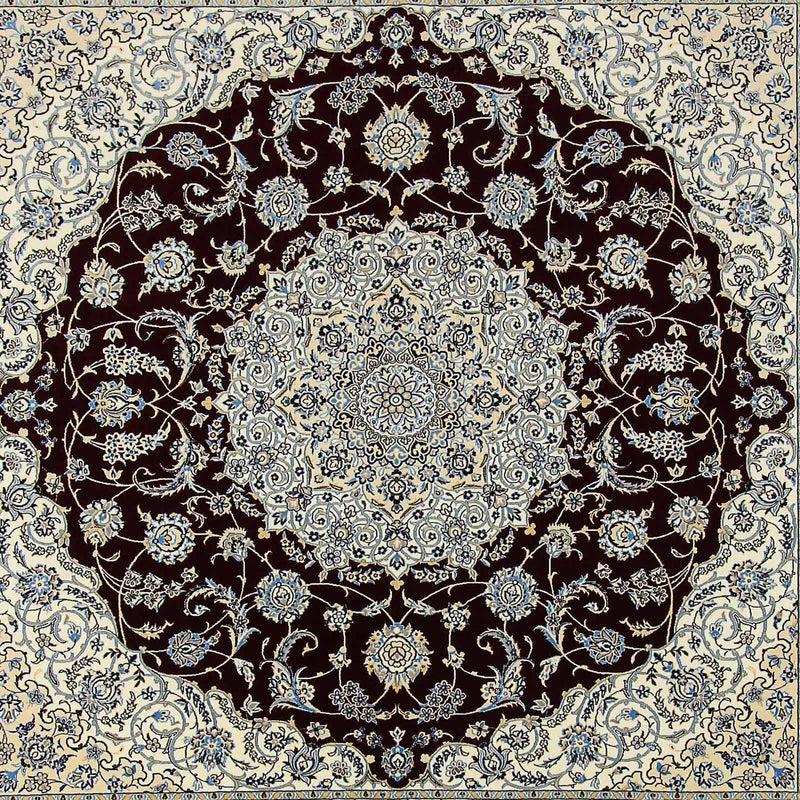 Perský koberec - Nain - Premium čtvercový  - 260 x 252 cm - tmavě modrá