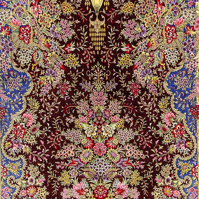 Qom hedvábí Koberec 197x128cm - Perský koberec
