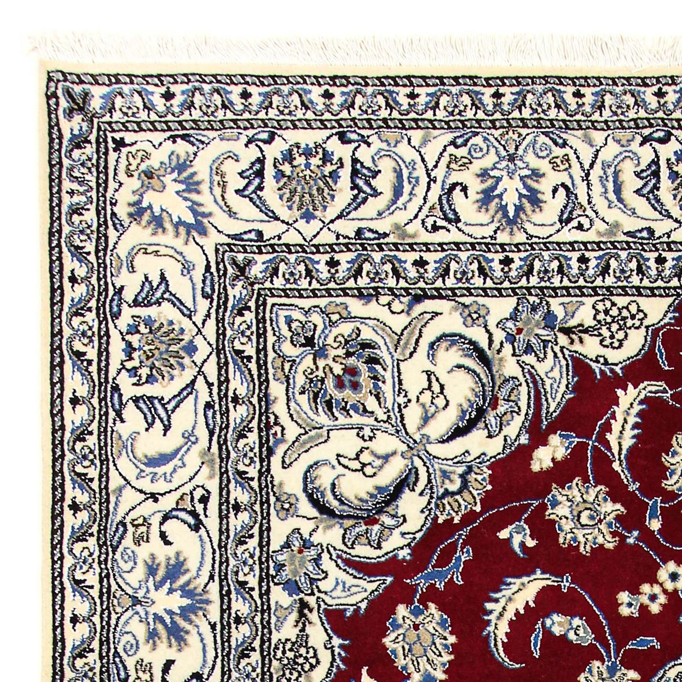 Perský koberec - Nain - 295 x 194 cm - tmavě červená