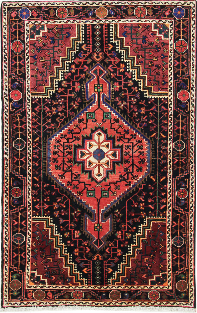 Perský koberec - Nomádský - 200 x 128 cm - tmavě červená