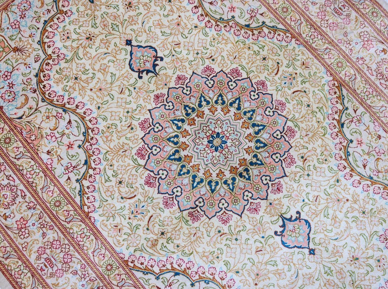 Qom hedvábí Koberec 100x150cm - Perský koberec