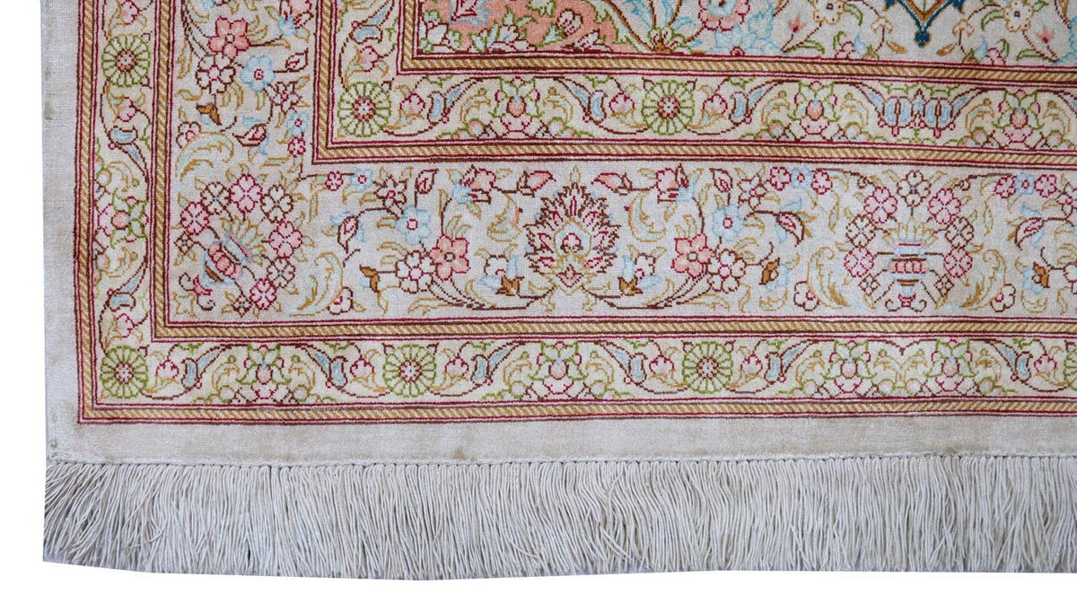 Qom hedvábí Koberec 100x150cm - Perský koberec