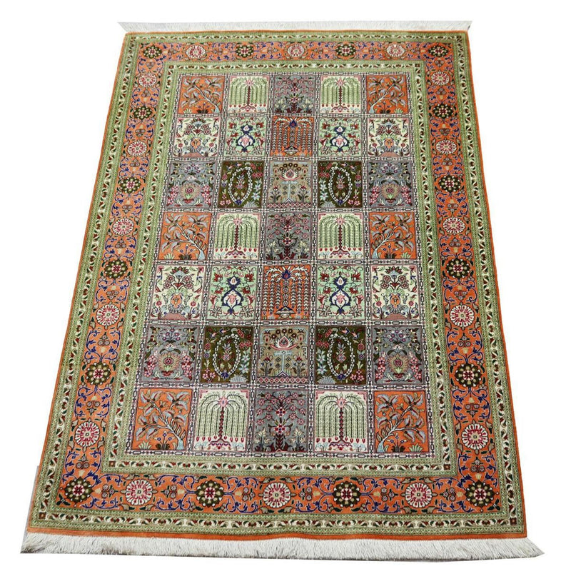 Qom hedvábí Koberec 100x157cm - Perský koberec