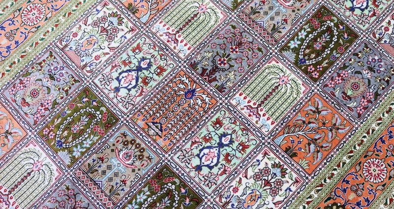 Qom hedvábí Koberec 100x157cm - Perský koberec
