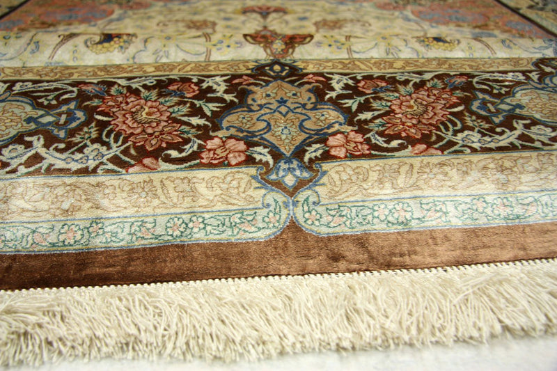 Qom hedvábí Koberec 155x240cm - Perský koberec