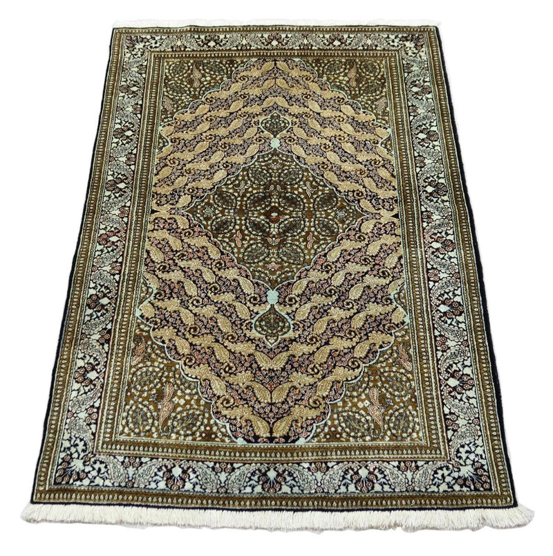 Qom hedvábí Koberec 109x163cm - Perský koberec