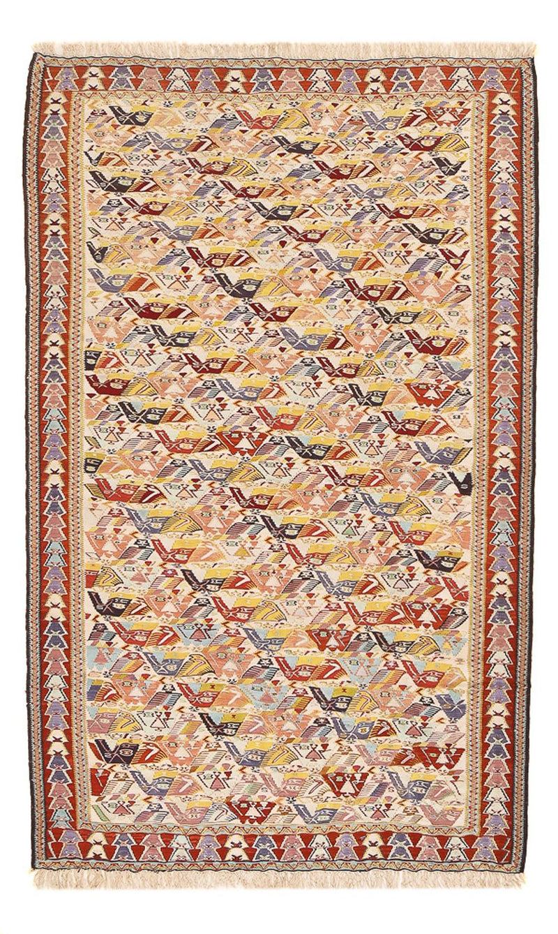 Hedvábný kilim Koberec 160x255cm - karamelová